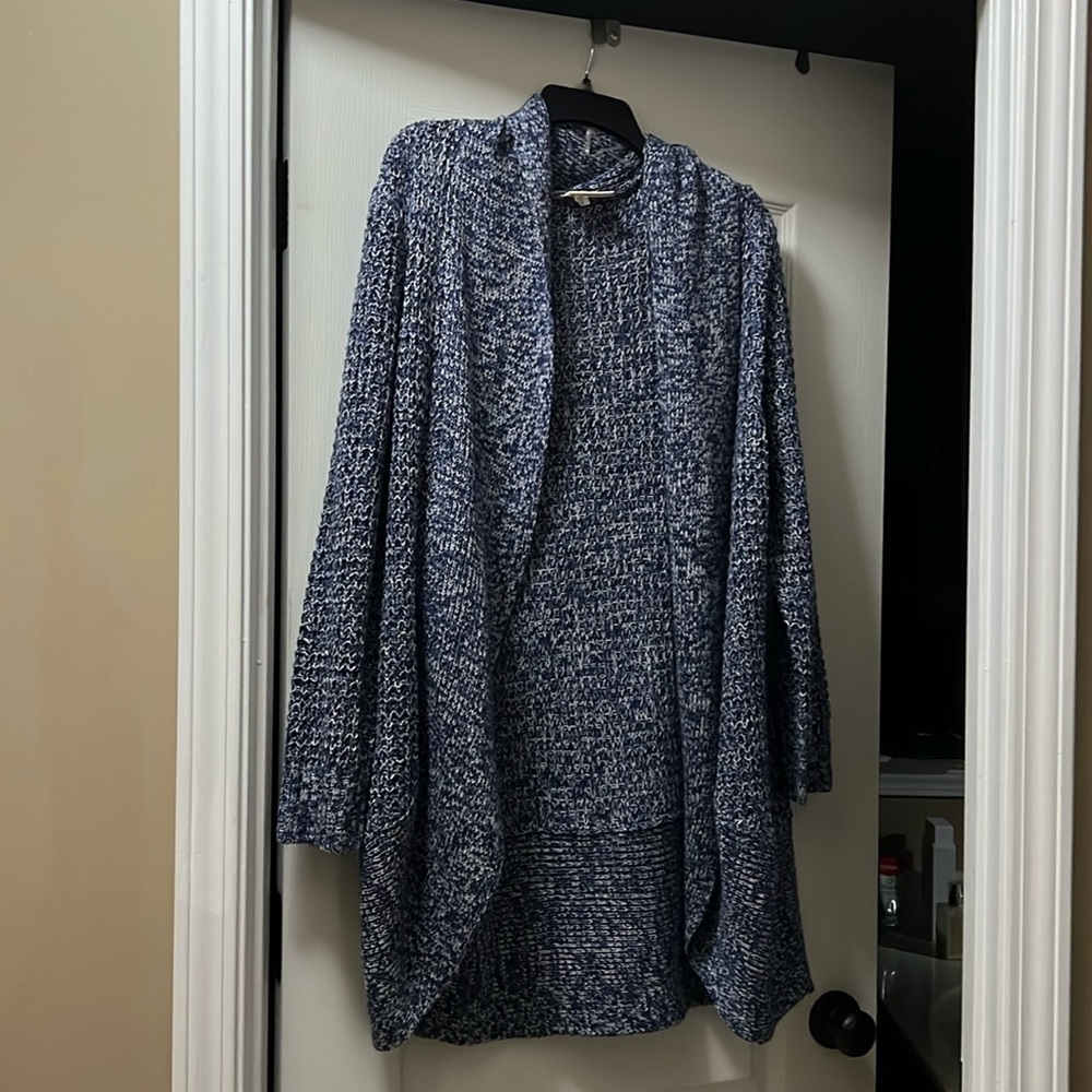 Blue and white sweater/cardigan